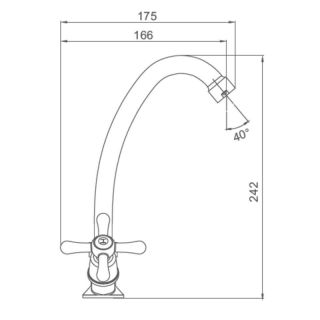 Смеситель для кухни Prohanss P11.41 хром